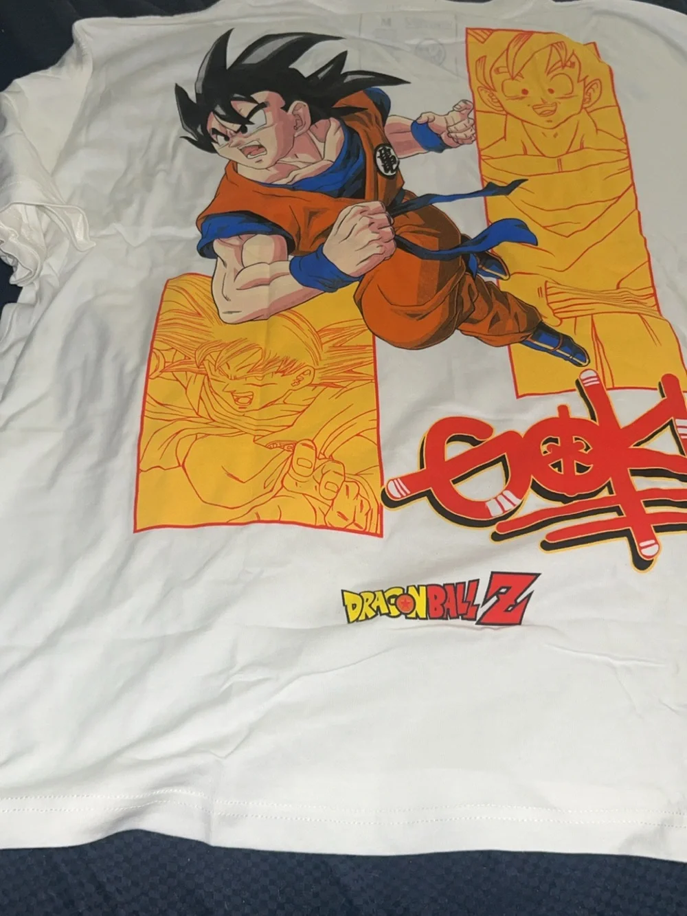 Men Orange Dragon Ball Clog Shoes with Blue Strap